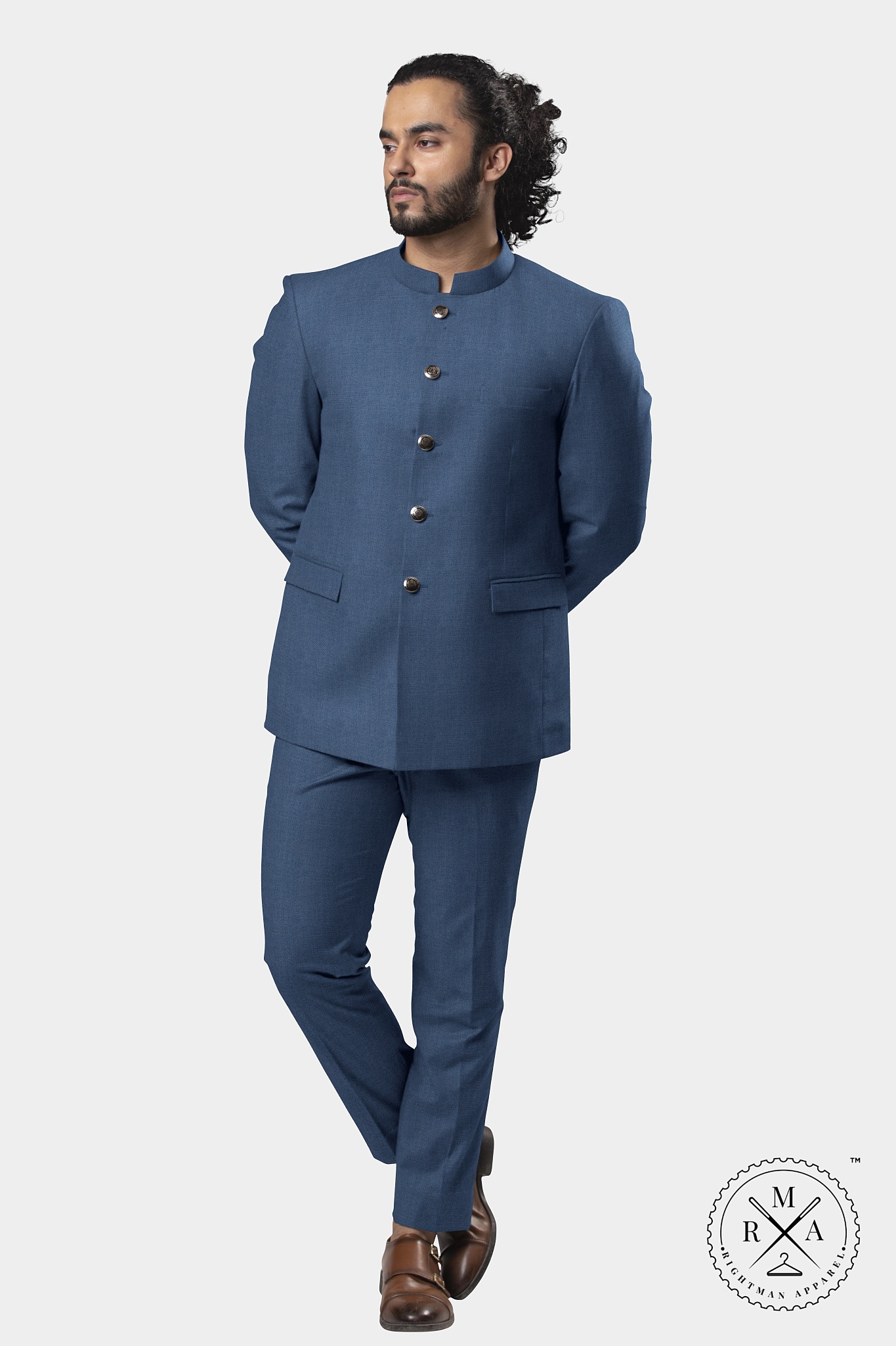 Teal Blue Jodhpuri Suit SU189